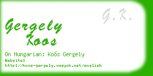 gergely koos business card